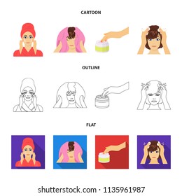 Cosmetic, salon, hygiene, and other web icon in cartoon,outline,flat style. Napkin, hygienic, hairdresser, icons in set collection.
