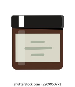 Cosmetic scrub icon. Facial skin care, fight against wrinkles and blackheads. Graphic element for website, poster or banner. Beauty and hygiene, routine concept. Cartoon flat vector illustration