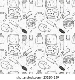 Cosmetic seamless pattern. Vector illustration.