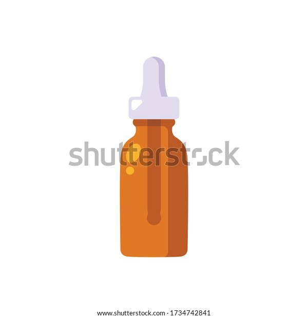 Cosmetic Serum Bottle Vector Illustration Flat Stock Vector (Royalty