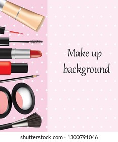 Cosmetic set background, vector