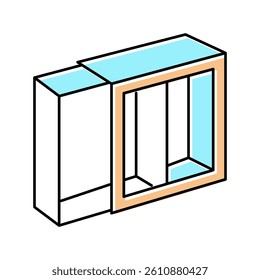 cosmetic set box color icon vector. cosmetic set box sign. isolated symbol illustration