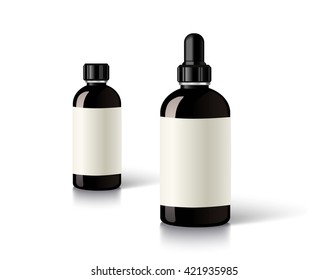 Cosmetic set Packaging - Plastic Bottle with liquid soap, oil, mockup