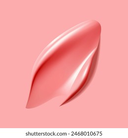 Cosmetic smear with creamy texture. Vector illustration.