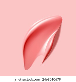 Cosmetic smear with creamy texture. Vector illustration.