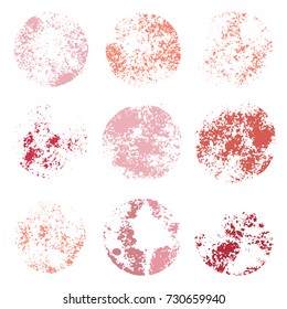 Cosmetic sponge stamps collection. Set of various stamp brushes. Background for beauty and cosmetics. Vector illustration.