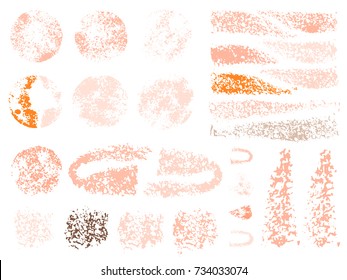 Cosmetic sponge stamps collection. Set  of various stamp brushes. Background for beauty and cosmetics. Vector illustration.