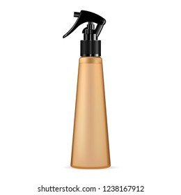 Cosmetic spray bottle mockup. Realistic 3d container template for different skin or hair care products. 