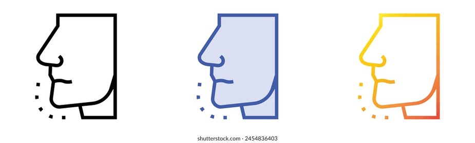cosmetic surgery icon. Linear, Blue Fill and Gradient Style Design Isolated On White Background