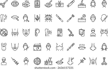 Cosmetic surgery icons icons Simple vector icon. Illustration symbol design template for web mobile UI element. 