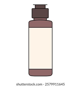 Cosmetic toner bottle. Clear skin face lotion mock up. 