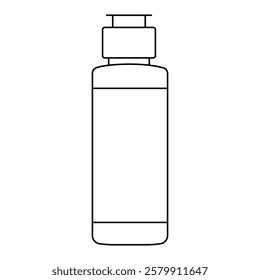 Cosmetic toner bottle. Clear skin face lotion mock up. 