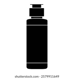 Cosmetic toner bottle. Clear skin face lotion mock up. 