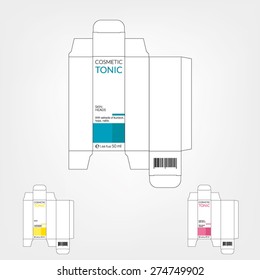 cosmetic tonic. Packaging with a logo. 