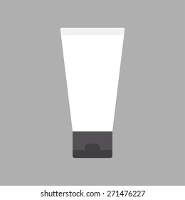 Cosmetic tube. Flat design. Vector illustration