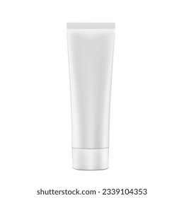 Cosmetic tube isolated on white background. Template, mock up for presentation and display of products.