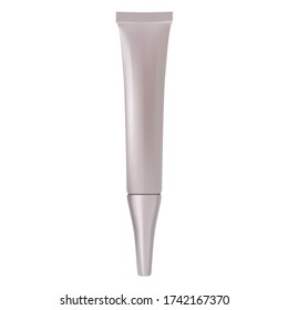 Cosmetic tube mockup. Plastic cream container. Squeeze packaging for gel or lotion. Realistic beauty product package template. Soft bottle template for medical ointment with cap