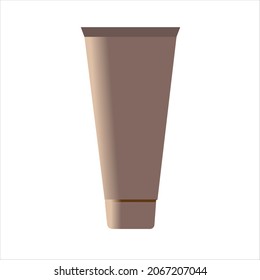 
Cosmetic tube mockup. Plastic packaging for cosmetic cream, packaging for ointment or gel. Realistic mock up illustration for toothpaste or foam.