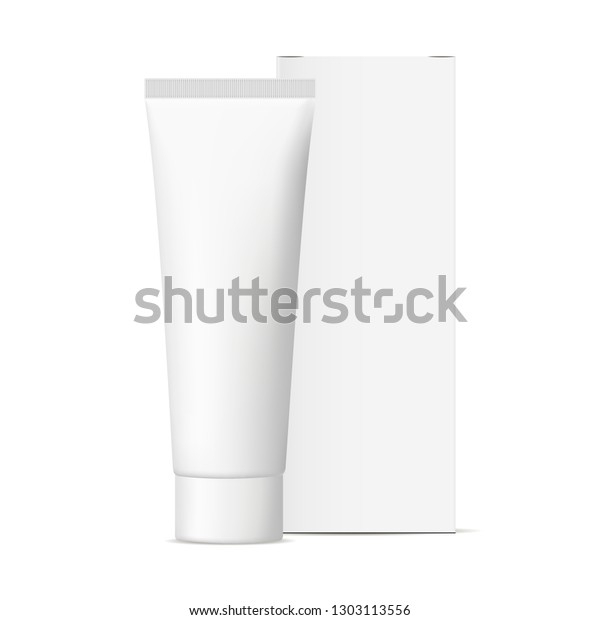 Download Cosmetic Tube Packaging Box Mockup Isolated Stock Vector Royalty Free 1303113556