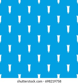 Cosmetic tube pattern repeat seamless in blue color for any design. Vector geometric illustration