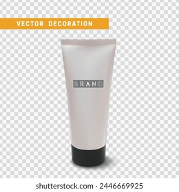 cosmetic tube template 3d design. vector illustration