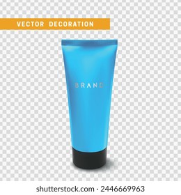 cosmetic tube template 3d design. vector illustration