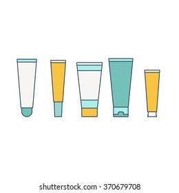 Cosmetic tubes. Vector illustration