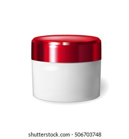 Cosmetic vial, flask. Container. Medical bank. jar of cream. 3d illustration.