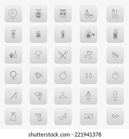 cosmetics and accessories icon vector