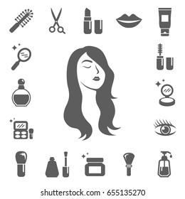 Cosmetics and beauty icons. Set of cosmetic for woman, illustration lipstick and cream, cosmetics for makeup