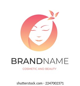 Cosmetics and beauty logo,beauty icon
