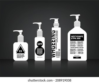 Cosmetics Bottle Packaging Vector