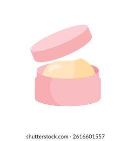 Cosmetics bottle product with hand drawn inscription cream. Vector illustration