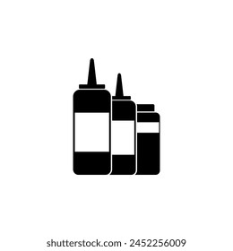 Cosmetics Bottles flat vector icon. Simple solid symbol isolated on white background. Cosmetics Bottles sign design template for web and mobile UI element