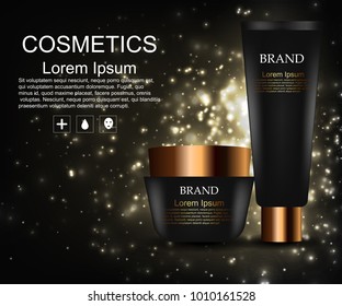 Cosmetics. Brand. Means for skin care. Presentation. For your design.