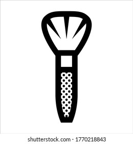 Cosmetics Brush. Icon Filled with Dots.