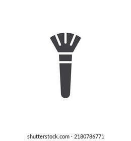 Icono vectorial de pincel cosmético. signo plano relleno para concepto móvil y diseño web. Icono de teclado de brocha de maquillaje. Símbolo, ilustración del logotipo. Gráficos vectoriales