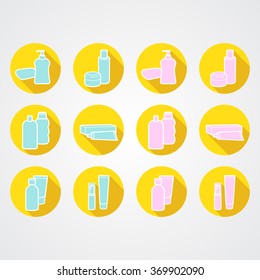 Cosmetics for children icons