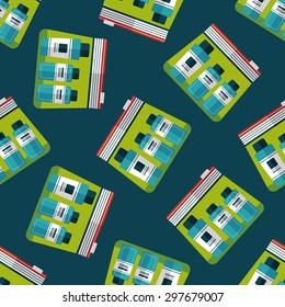 cosmetics containers flat icon seamless pattern background