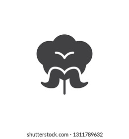 Cosmetics Cotton vector icon. filled flat sign for mobile concept and web design. Cotton Fiber simple glyph icon. Symbol, logo illustration. Pixel perfect vector graphics