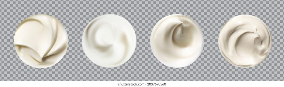 Crema cosmética Sobre fondo blanco, crema corporal, crema higiénica, producto cosmético para el cuidado facial de la piel. Ilustración vectorial realista.