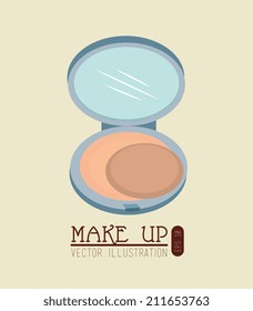 Cosmetics design over beige background, vector illustration