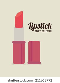 Cosmetics design over beige background, vector illustration
