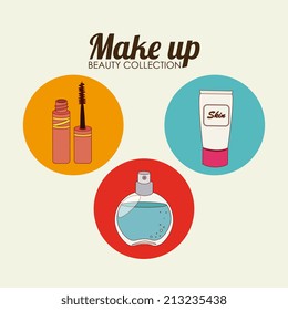 Cosmetics design over beige background,vector illustration
