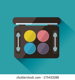 cosmetics design over blue background vector illustration