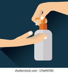 cosmetics design over blue background vector illustration
