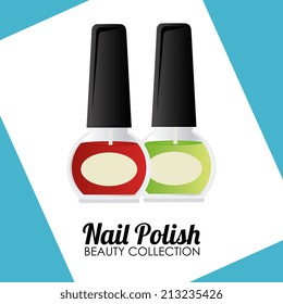 Cosmetics design over blue background,vector illustration
