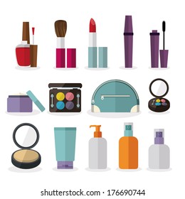 cosmetics design over  white background vector illustration