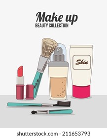 Cosmetics design over white background, vector illustration