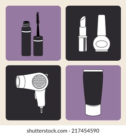 Cosmetics design over white background, vector illustration